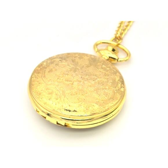 Jewel Butterfly Pocket Watch – Vibrant Crystals, Gold Finish, Fashion Accessory - Picture 5 of 11